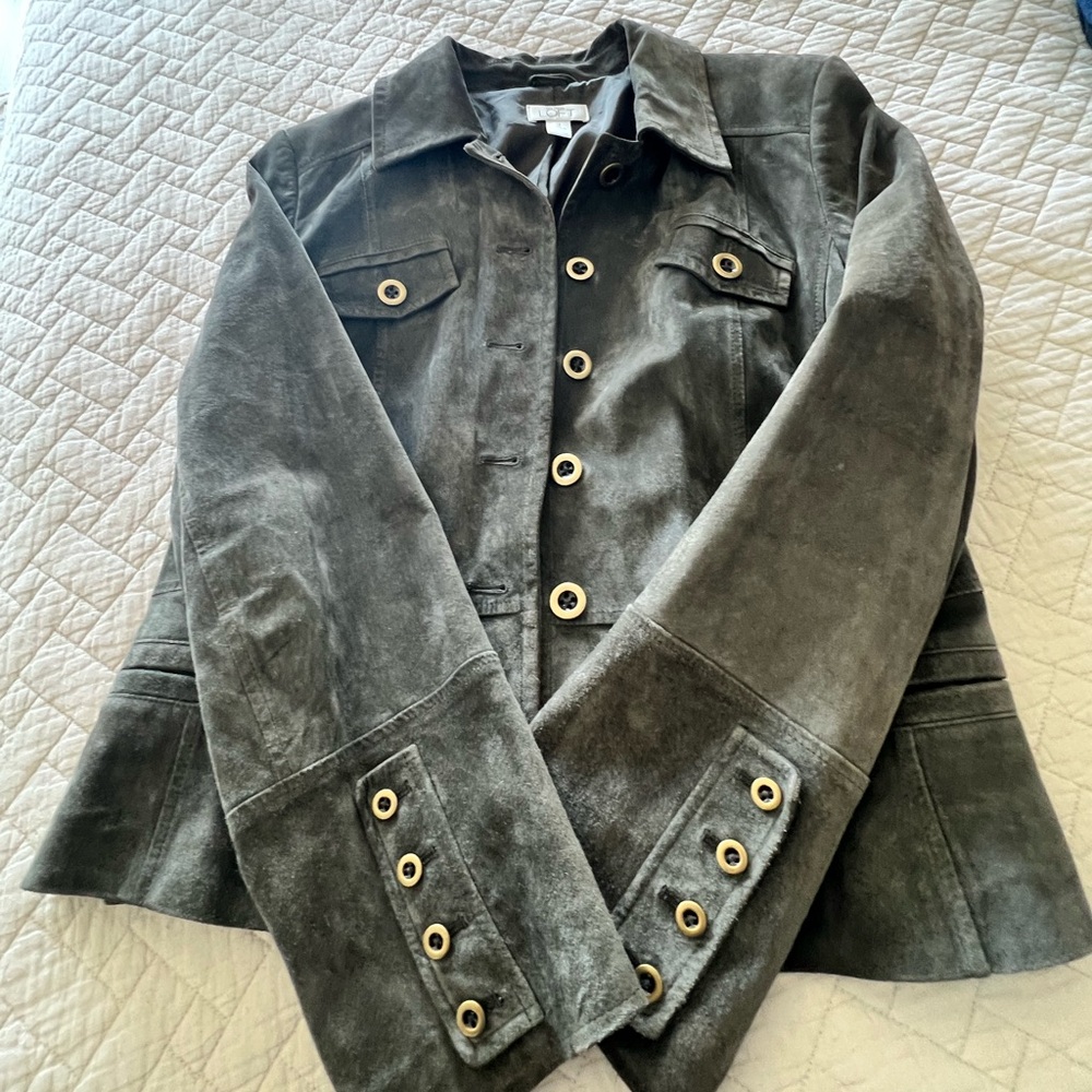 Olive Loft suede jacket